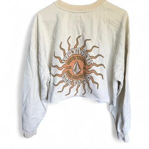 Volcom Women's Cream Sweatshirt Size L